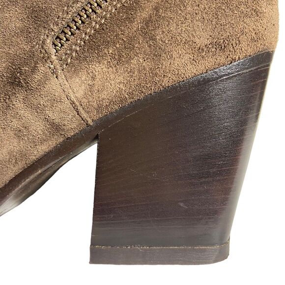 Alberto Fermani Ankle Boots Suede Brown Block Heels Women Size 6.5 EU 37 Italian - Picture 5 of 11